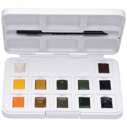 Van Gogh Water Colour Shades of Nature 12'li Set Gölge ve Doğa Renkler (Yarım Tablet)
