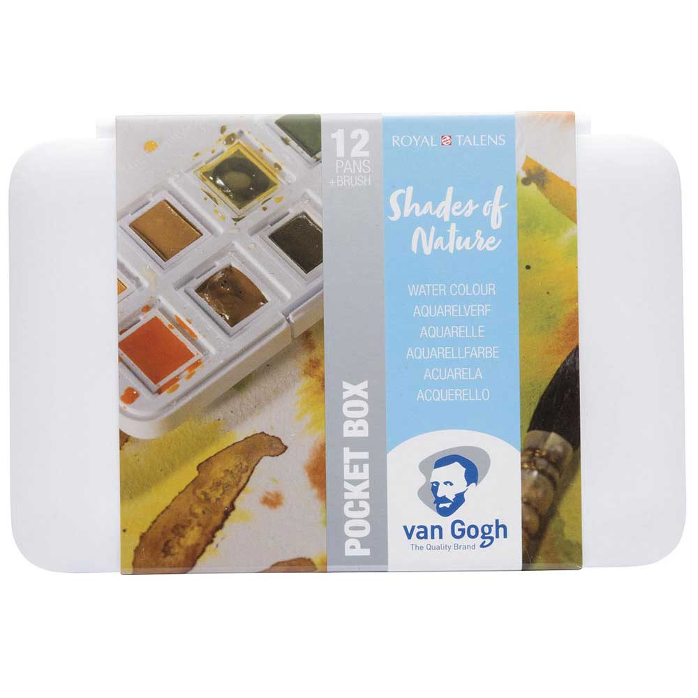 Van Gogh Water Colour Shades of Nature 12'li Set Gölge ve Doğa Renkler (Yarım Tablet)