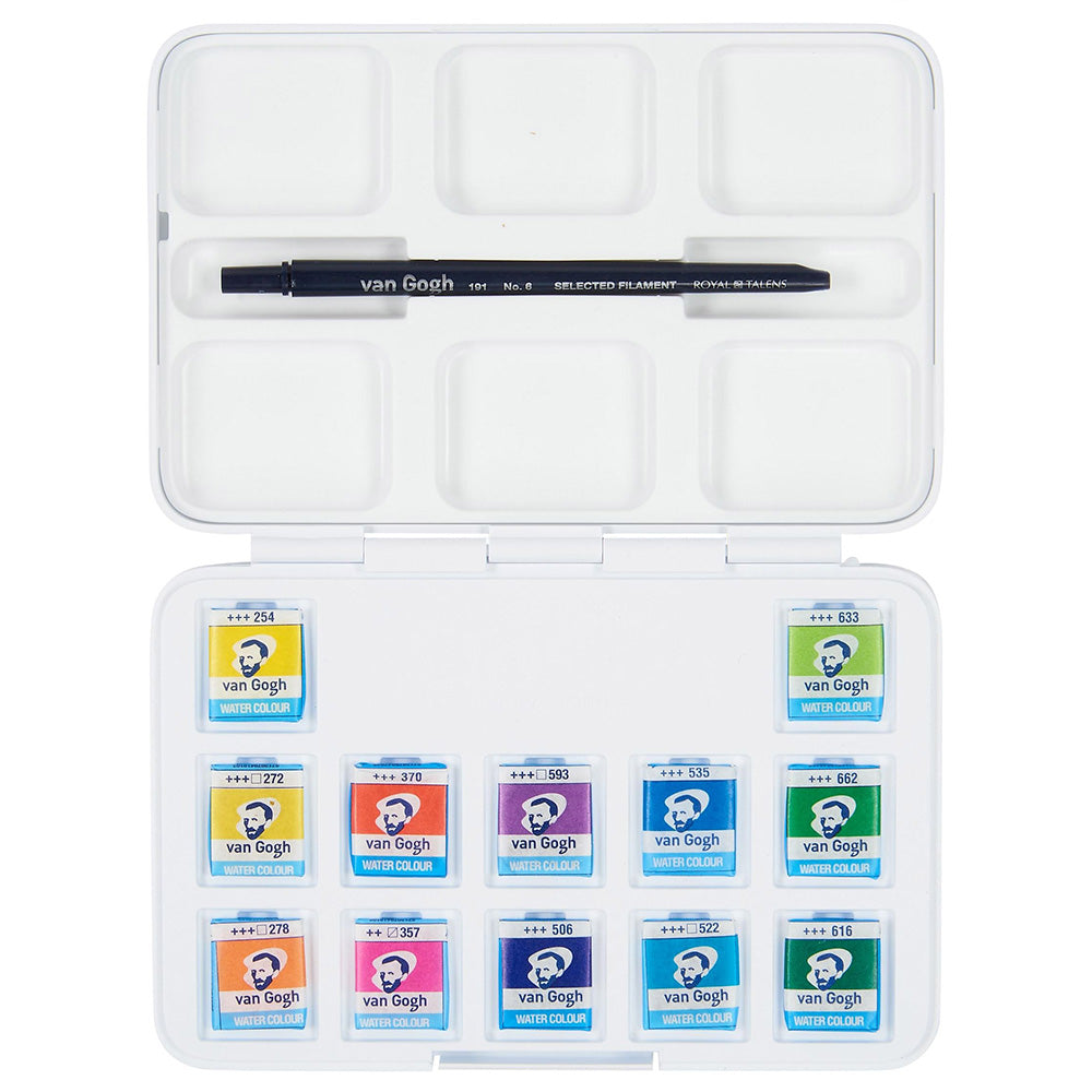 Van Gogh Water Colour Vibrant Colours 12'li Set Keskin Renkler (Yarım Tablet)