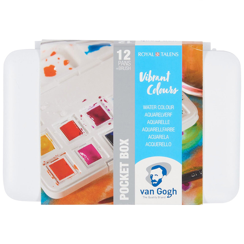 Van Gogh Water Colour Vibrant Colours 12'li Set Keskin Renkler (Yarım Tablet)