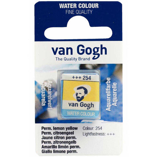 Van Gogh Water Colour Permanent Lemon Yellow 254 (Yarım Tablet)