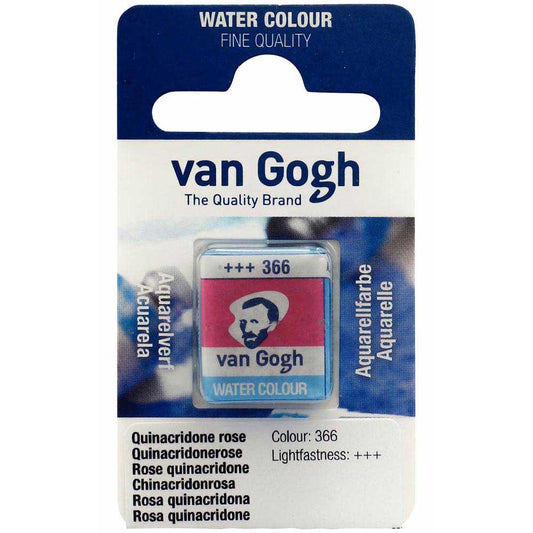 Van Gogh Water Colour Quinacridone Rose 366 (Yarım Tablet)