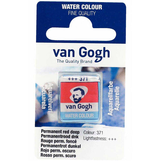 Van Gogh Water Colour Permanent Red Deep 371 (Yarım Tablet)