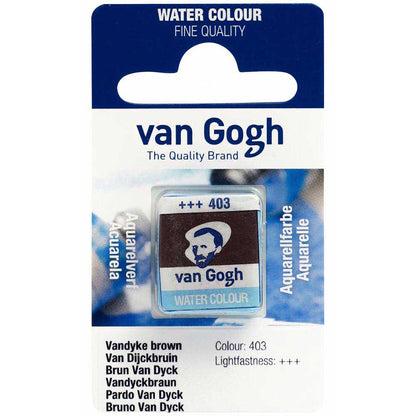 Van Gogh Water Colour Vandyke Brown 403 (Yarım Tablet)