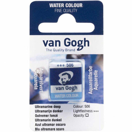Van Gogh Water Colour Ultramarine Deep 506 (Yarım Tablet)
