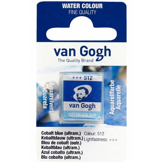Van Gogh Water Colour Cobalt Blue Ultramarine 512 (Yarım Tablet)