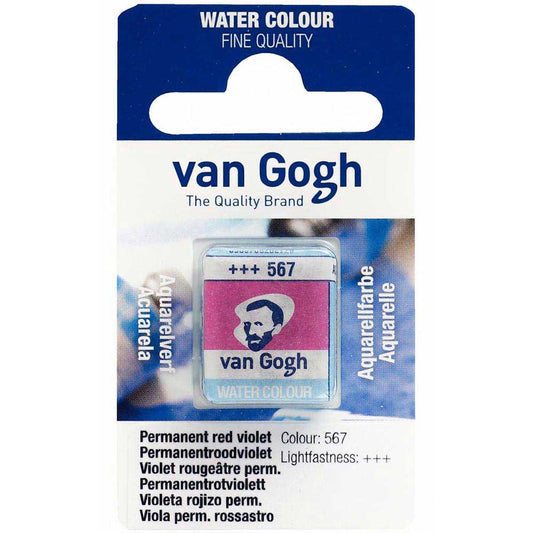 Van Gogh Water Colour Permanent Red Violet 567 (Yarım Tablet)