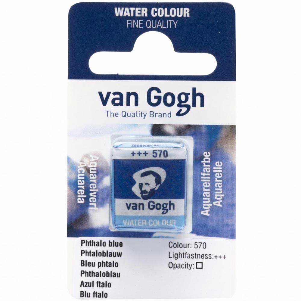 Van Gogh Water Colour Phthalo Blue 570 (Yarım Tablet)