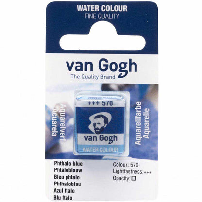Van Gogh Water Colour Phthalo Blue 570 (Yarım Tablet)