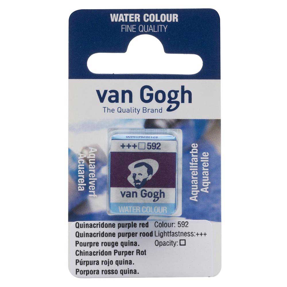 Van Gogh Water Colour Quinacridone Purple Red 592 (Yarım Tablet)