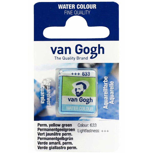 Van Gogh Water Colour Permanent Yellow Green 633 (Yarım Tablet)