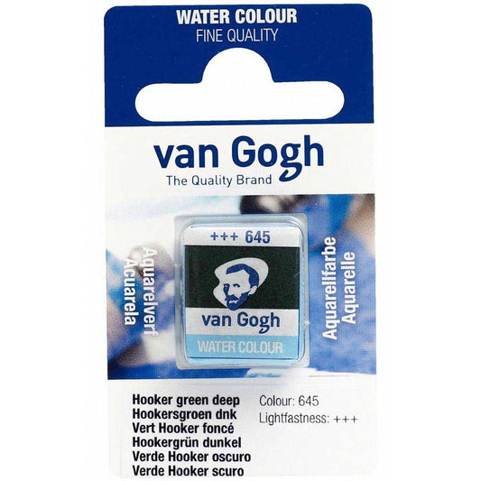 Van Gogh Water Colour Hooker Green Deep 645 (Yarım Tablet)