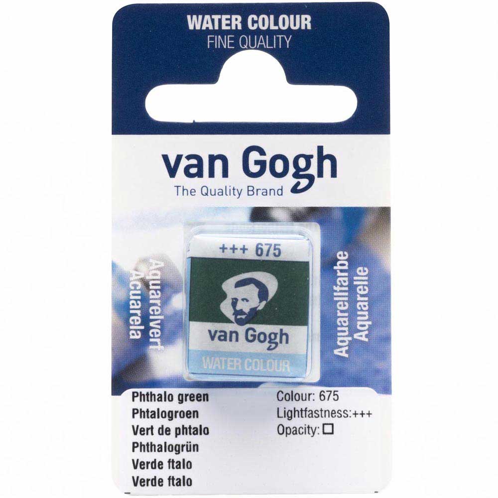 Van Gogh Water Colour Phthalo Green 675 (Yarım Tablet)