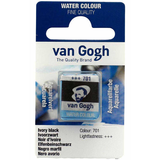 Van Gogh Water Colour Ivory Black 701 (Yarım Tablet)