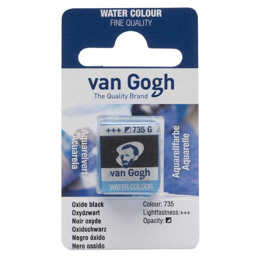 Van Gogh Water Colour Oxide Black 735 (Yarım Tablet)