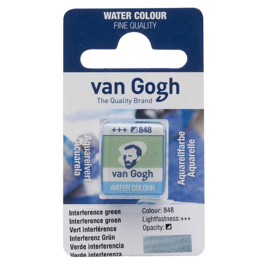 Van Gogh Water Colour Interference Green 848 (Yarım Tablet)