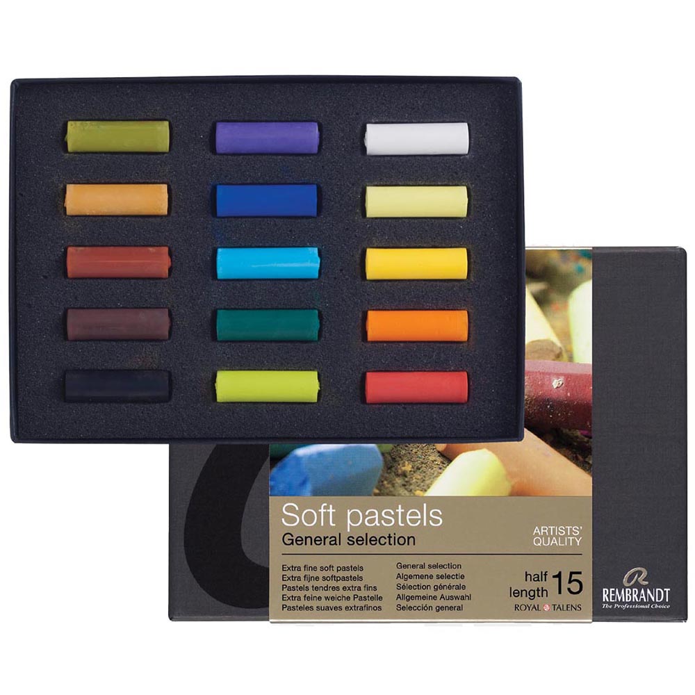 Rembrandt Soft Pastel 15'li Set Yarim Boy Toz Pastel