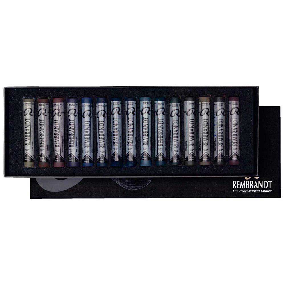 Rembrandt Soft Pastel 15'li Set Tam Boy Toz Pastel (Dark Colours)