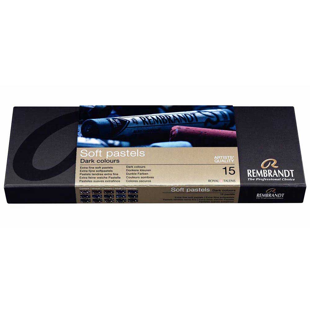 Rembrandt Soft Pastel 15'li Set Tam Boy Toz Pastel (Dark Colours)