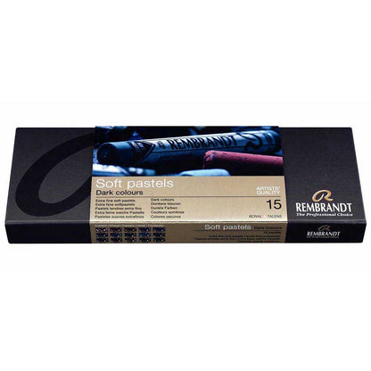 Rembrandt Soft Pastel 15'li Set Tam Boy Toz Pastel (Dark Colours)