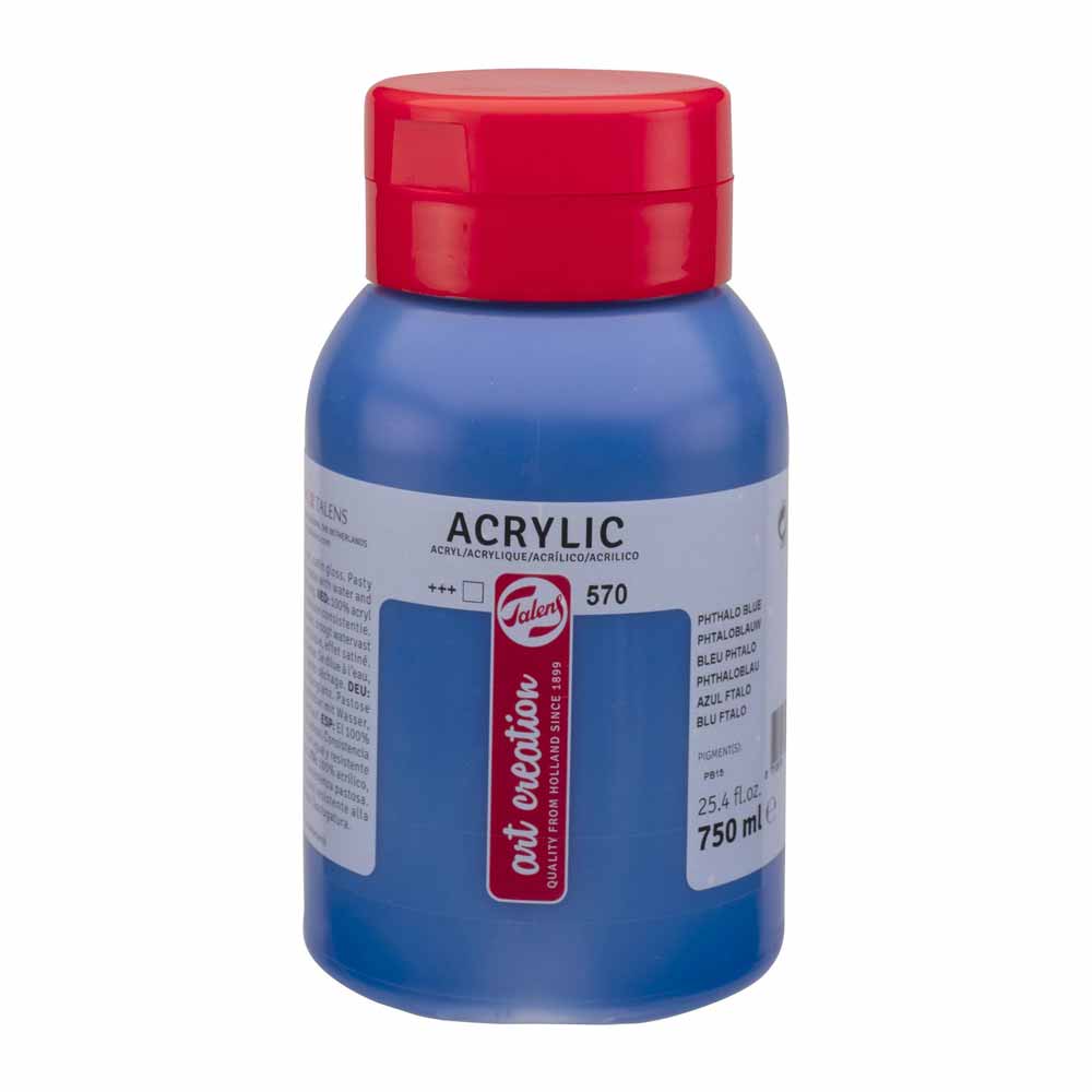 Art Creation Acrylic 750ml Phathalo Blue 570 ön cephe etiketi