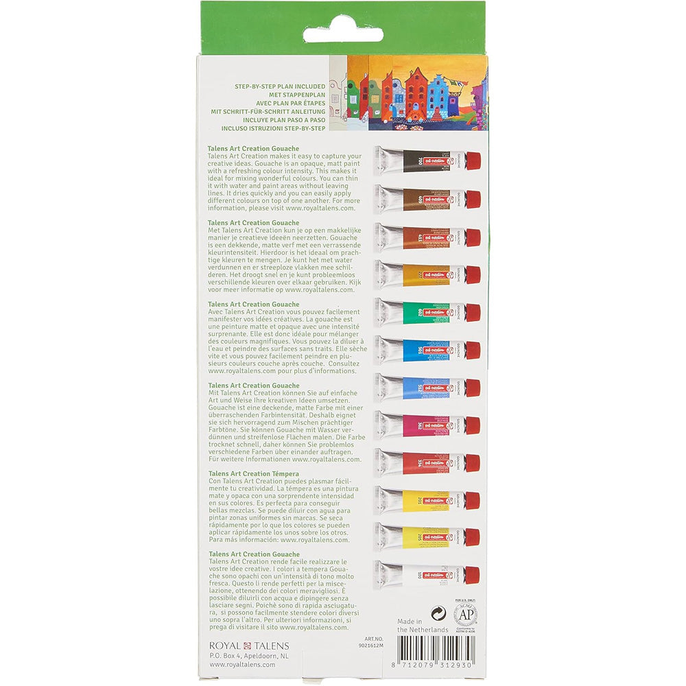 Art Creation Expression Gouache Set (12x12ml Guaj)