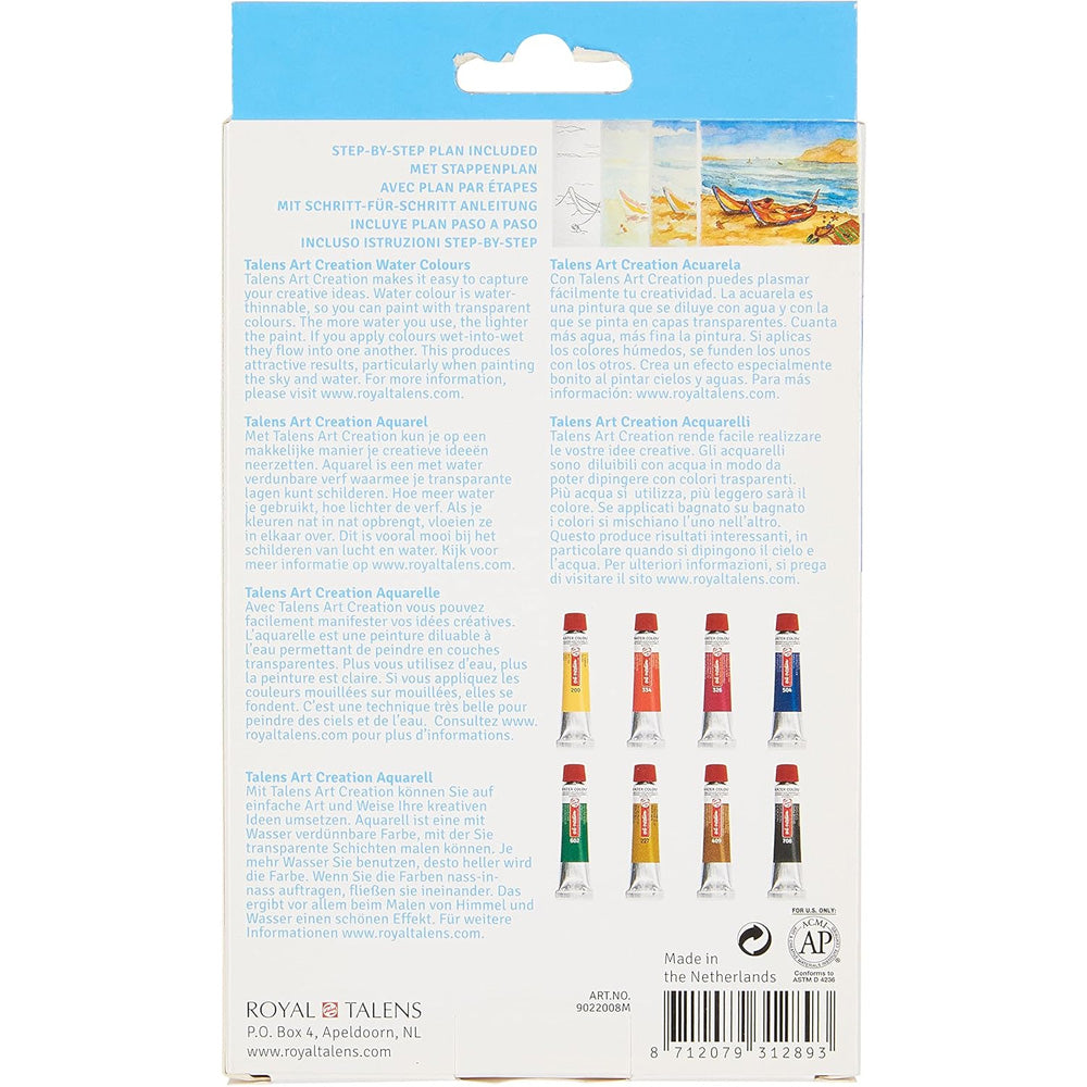 Art Creation Expression Water Colour Set (8x12ml Sulu Boya)