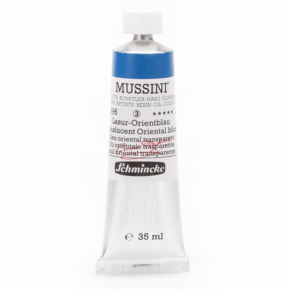 Schmincke Mussini Yağlı Boya 35ml Translucent Oriental Blue 496 S.3