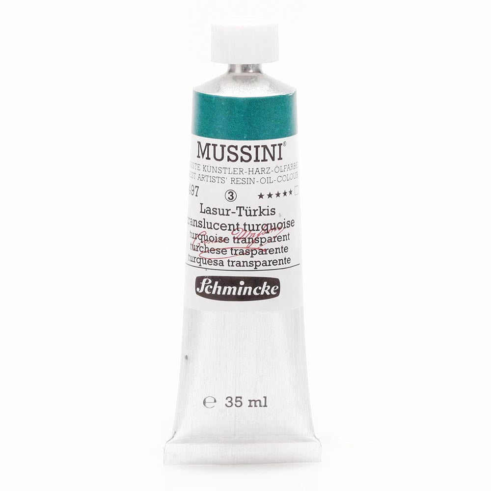 Schmincke Mussini Yağlı Boya 35ml Translucent Turquoise 497 S.3