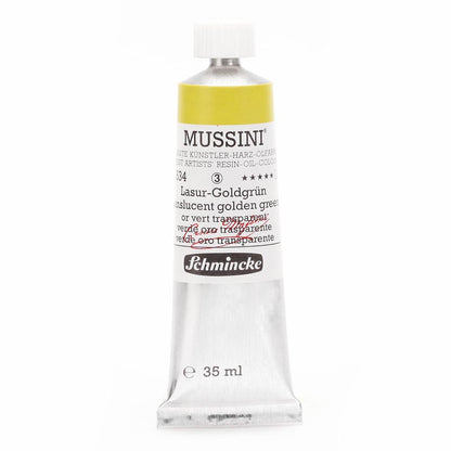 Schmincke Mussini Yağlı Boya 35ml Translucent Golden Green 534 S.3
