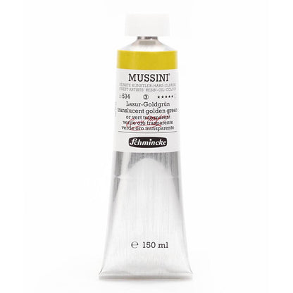 Schmincke Mussini Yağlı Boya 150ml Translucent Golden Green 534 S.3