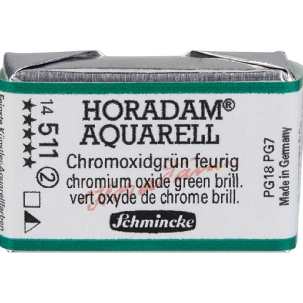 Schmincke Horadam Aquarell Chromium Oxide Green Brilliant 511 S.2 Tam Tablet