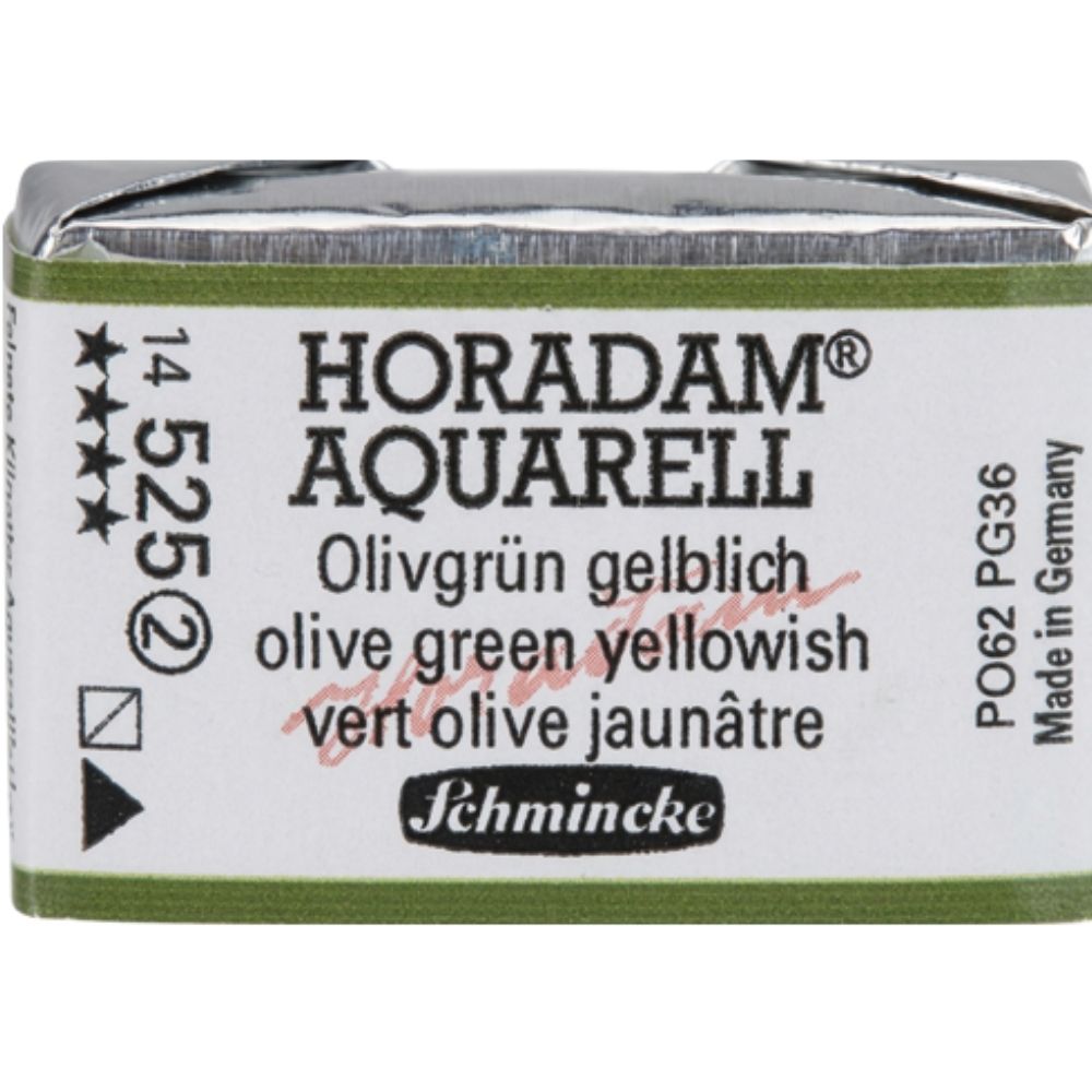 Schmincke Horadam Aquarell Olive Green Yellowish 525 S.2 (Tam Tablet)