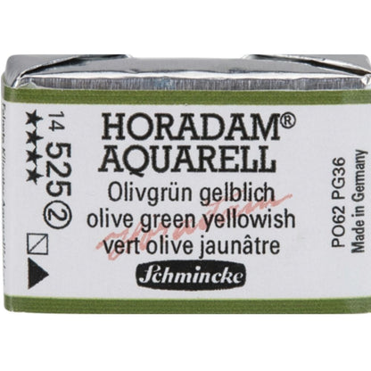 Schmincke Horadam Aquarell Olive Green Yellowish 525 S.2 (Tam Tablet)