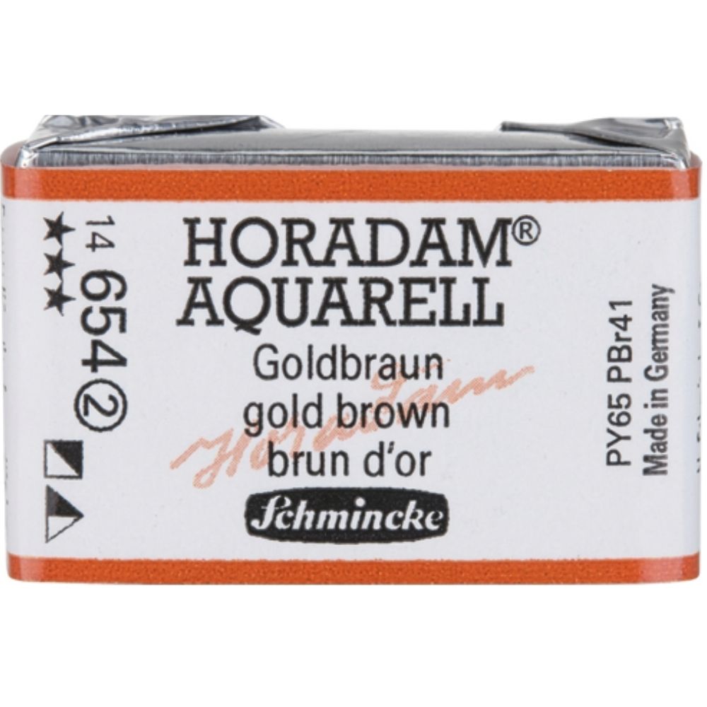 Schmincke Horadam Aquarell Gold Brown 654 S.2 (Tam Tablet)