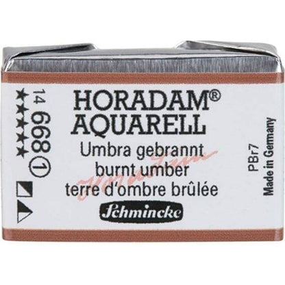 Schmincke Horadam Aquarell Burnt Umber 668 S.1 (Tam Tablet)