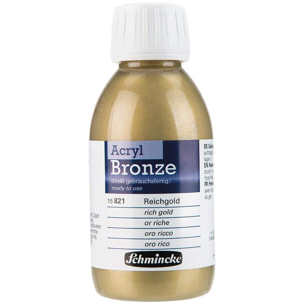Schmincke Acrylic Bronzes 150ml Rich Gold 821