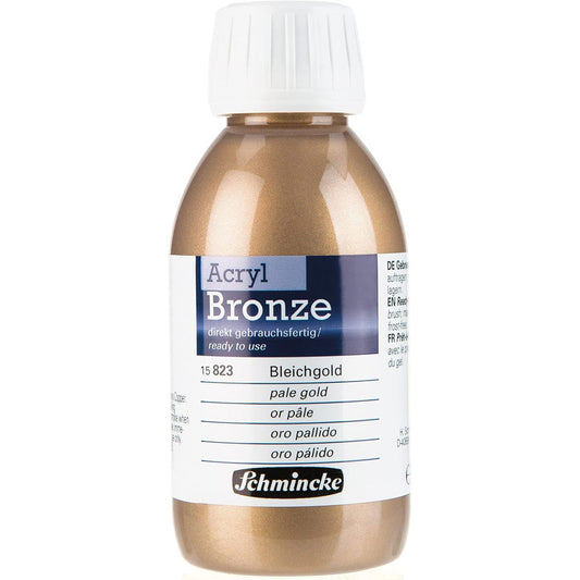 Schmincke Acrylic Bronzes 150ml Pale Gold 823