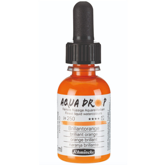 Schmincke Aqua Drop Sıvı Sulu Boya 30ml Brilliant Orange 250