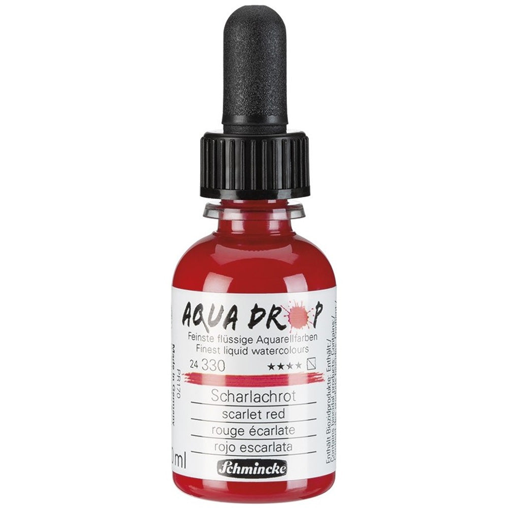 Schmincke Aqua Drop Sıvı Sulu Boya 30ml Scarlet Red 330