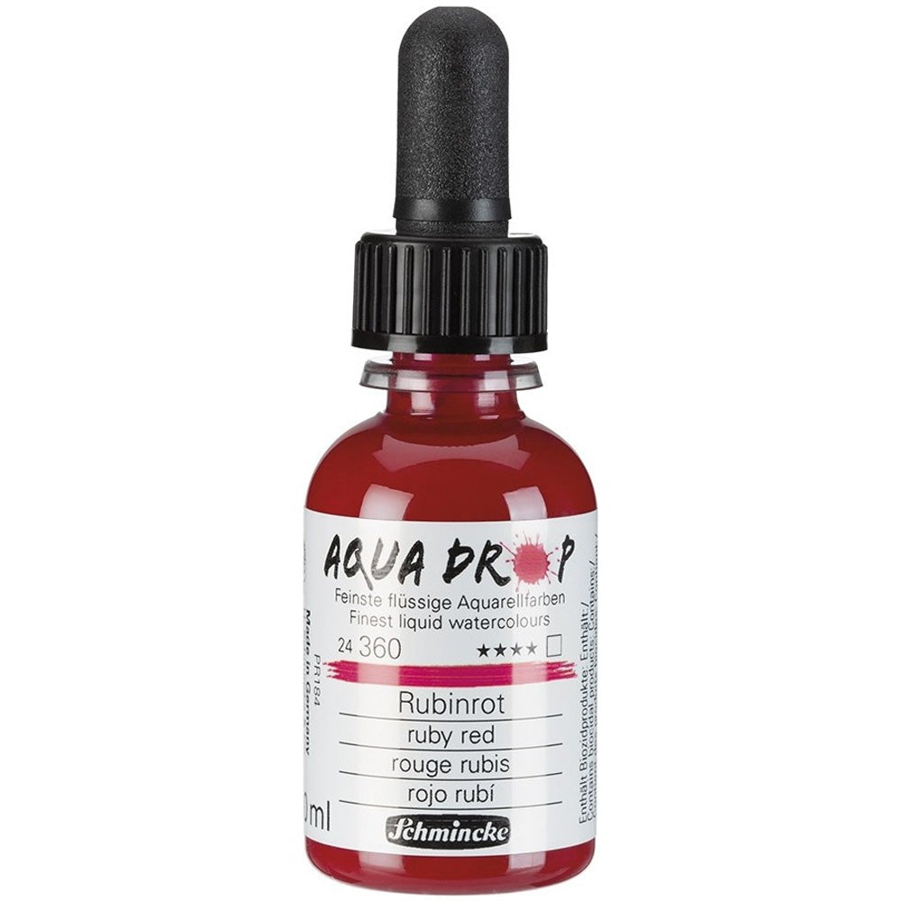 Schmincke Aqua Drop Sıvı Sulu Boya 30ml Ruby Red 360