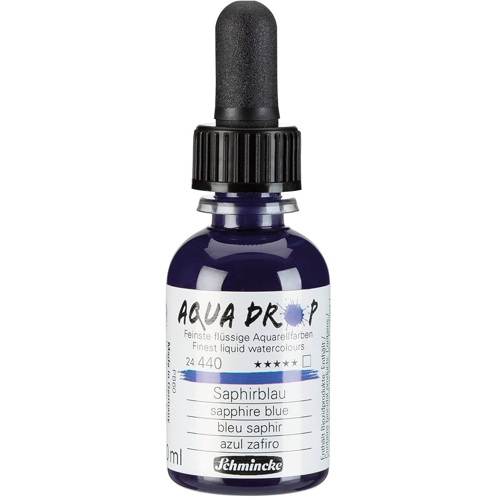 Schmincke Aqua Drop Sıvı Sulu Boya 30ml Sapphire Blue 440
