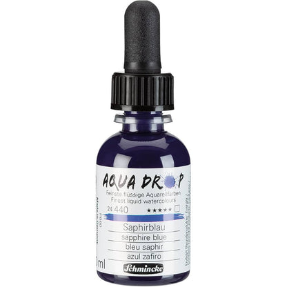 Schmincke Aqua Drop Sıvı Sulu Boya 30ml Sapphire Blue 440