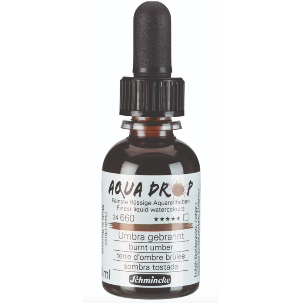 Schmincke Aqua Drop Sıvı Sulu Boya 30ml Burnt Umber 660