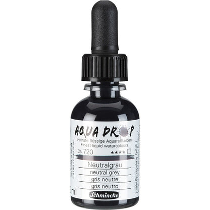 Schmincke Aqua Drop Sıvı Sulu Boya 30ml Neutral Grey 720
