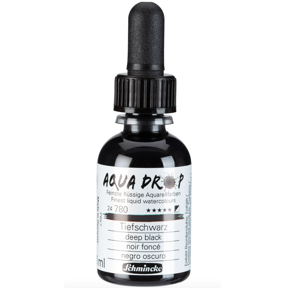 Schmincke Aqua Drop Sıvı Sulu Boya 30ml Deep Black780