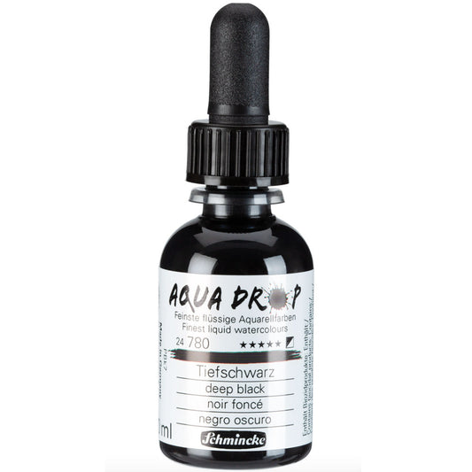 Schmincke Aqua Drop Sıvı Sulu Boya 30ml Deep Black780