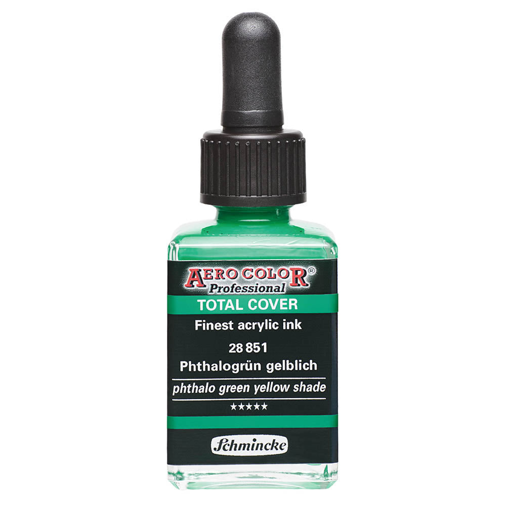 Schmincke Aero Color Professional 28ml Total Cover Phthalo Green Yellow Shade 851