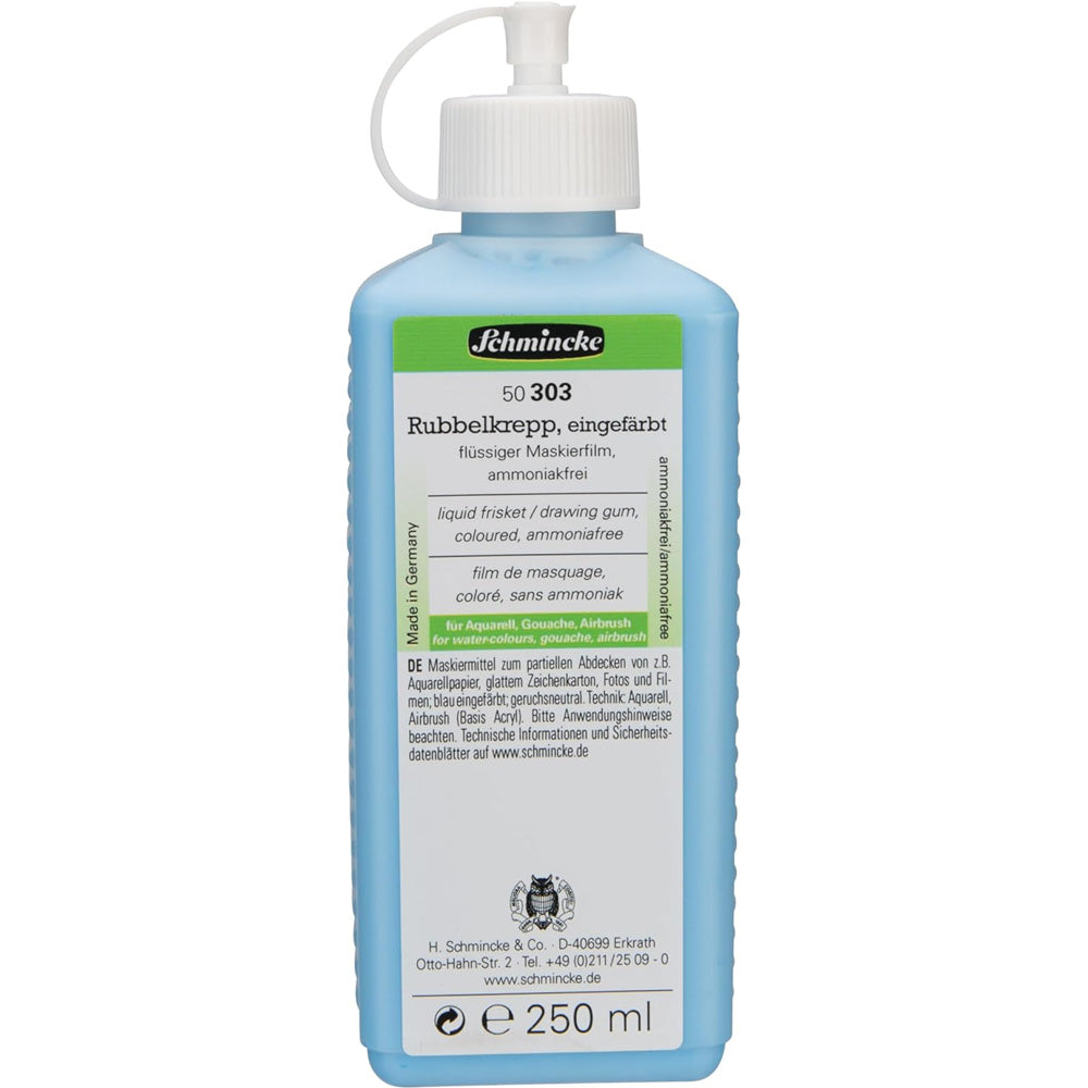 Schmincke Liquid Frisket, Coloured 303 250ml (Blue/Mavi)