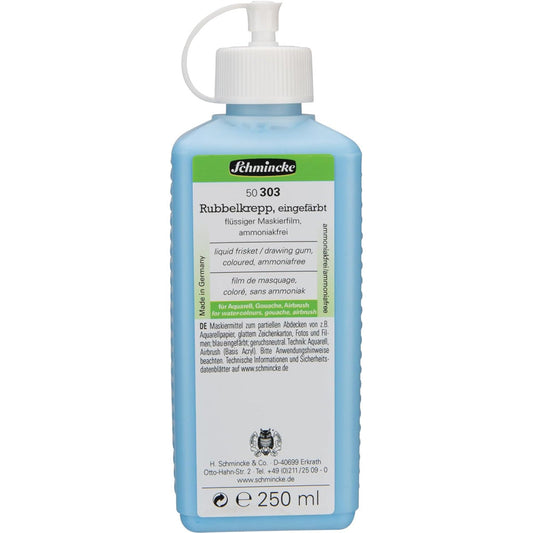 Schmincke Liquid Frisket, Coloured 303 250ml (Blue/Mavi)